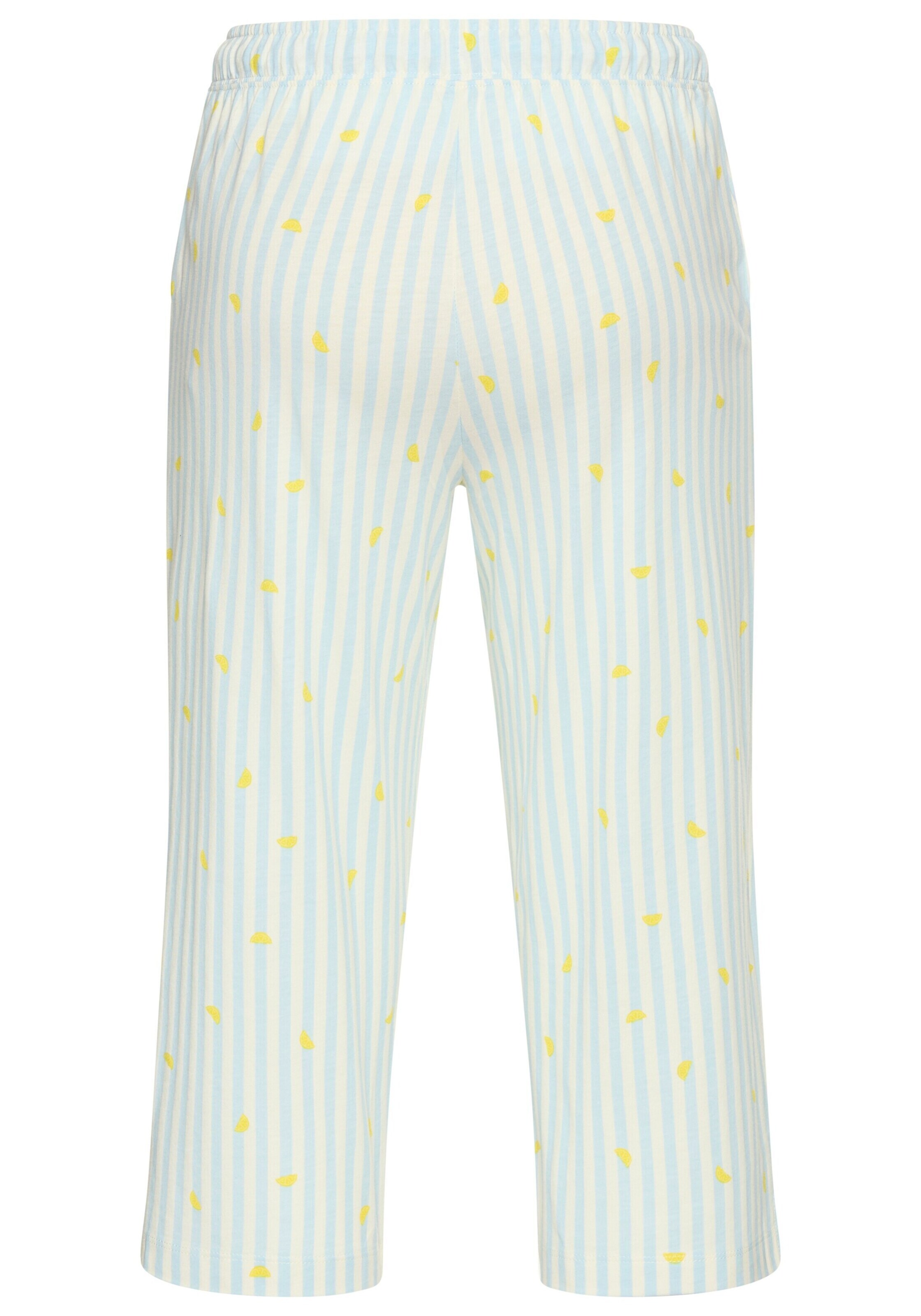 VIVANCE Loosefit Pyjamahose in Blau