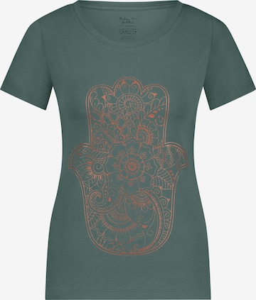 Urban Goddess Yoga & Activewear Sporttop 'Hamsa Core Yoga & Pilates' in Grün: Vorderseite