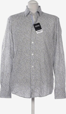 BOSS Black Button Up Shirt in M in Beige: front