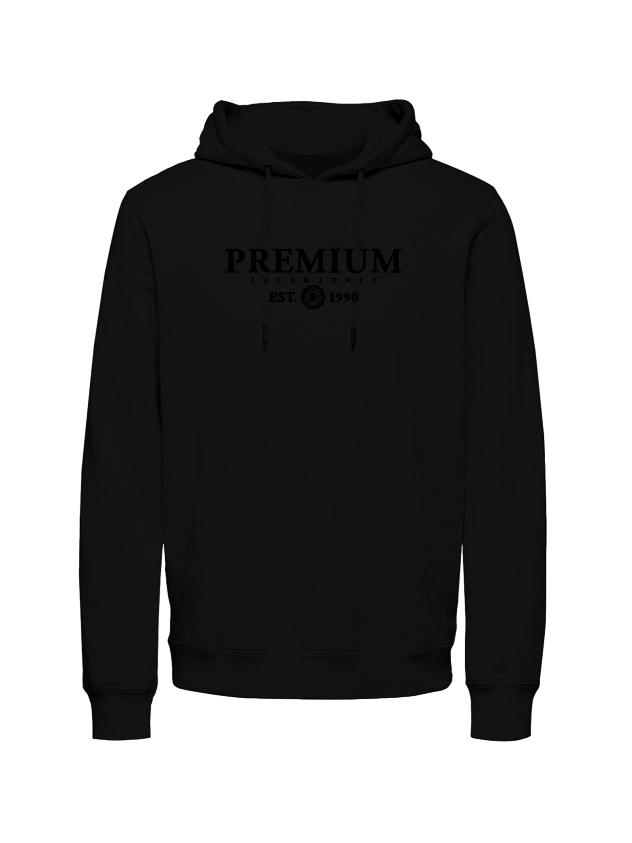 Felpa 'Charles' di JACK & JONES in nero: frontale