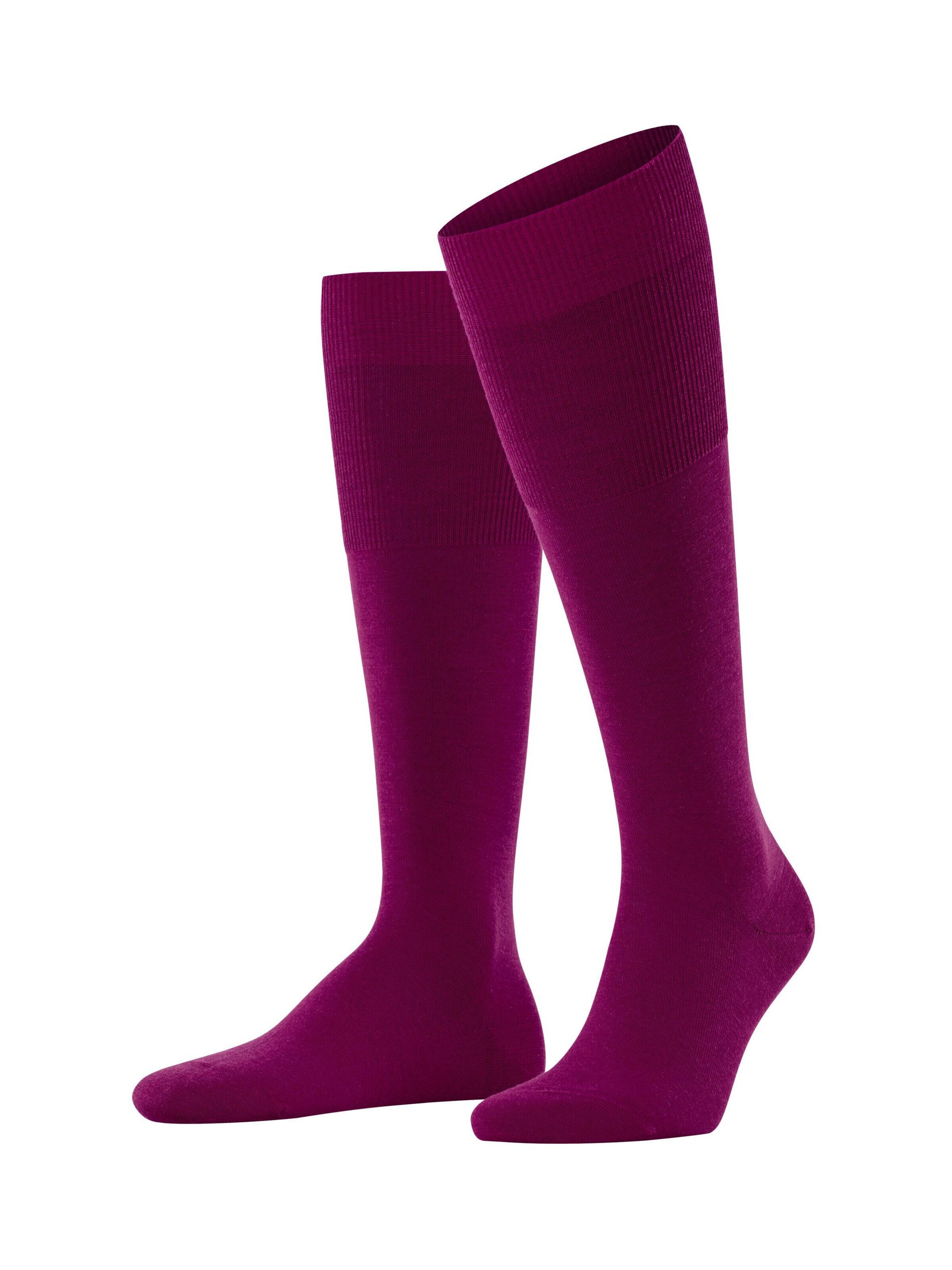 FALKE Knee High Socks 'Airport' in Pink: front