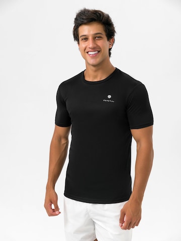 MOROTAI Funkcionalna majica | črna barva