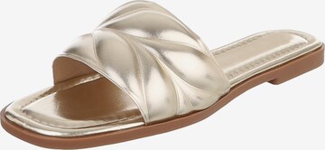 Ital-Design Mules in Gold: front
