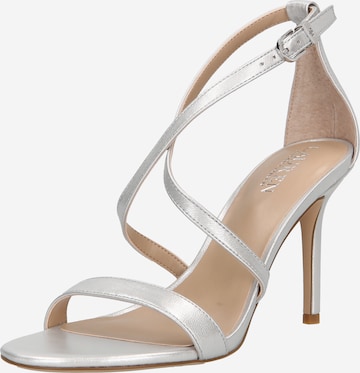 Lauren Ralph Lauren - Sandalias con hebilla 'GABRIELE' en plata: frente