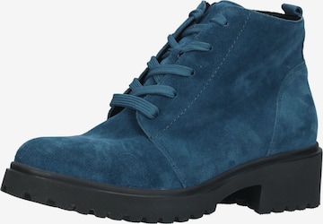 WALDLÄUFER Lace-Up Ankle Boots in Blue: front