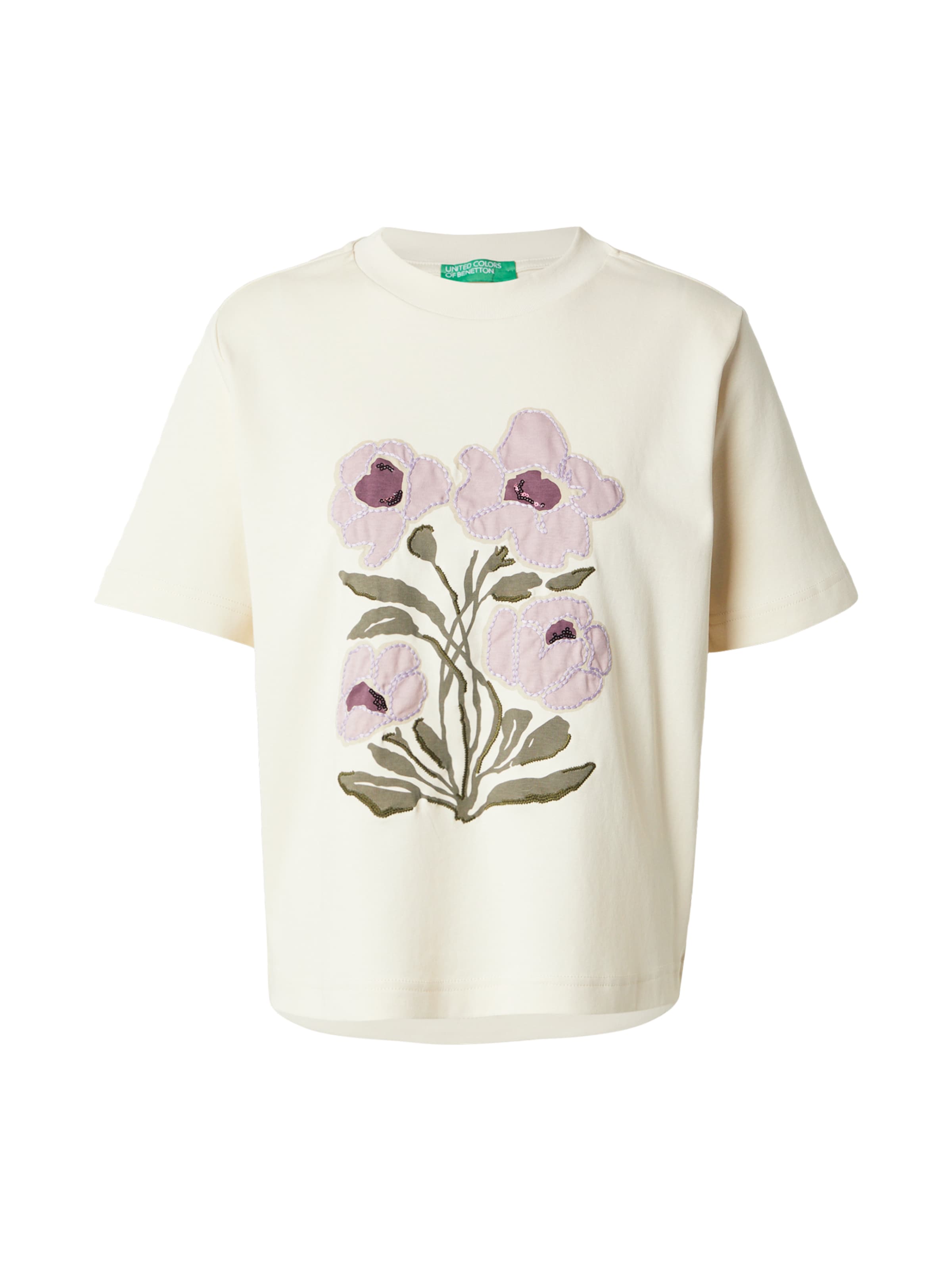 Tricou de la UNITED COLORS OF BENETTON pe bej: față