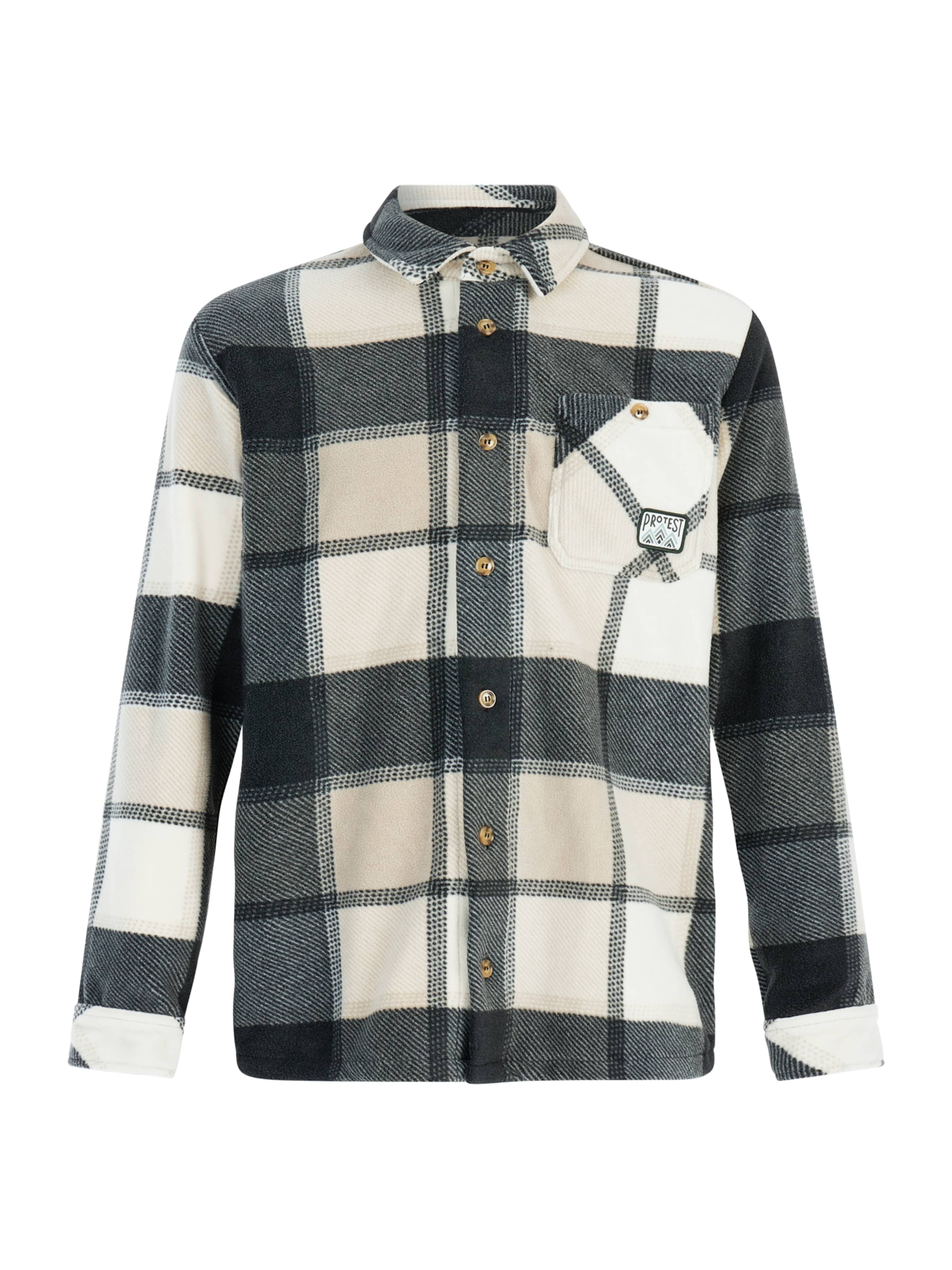 PROTESTRegular Fit Radna košulja 'Mitchel' - crna boja: prednji dio