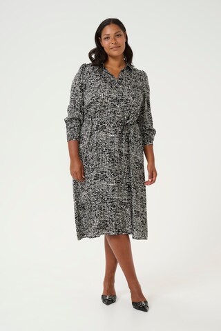 KAFFE CURVE Blusekjole 'Shana' i sort: forside