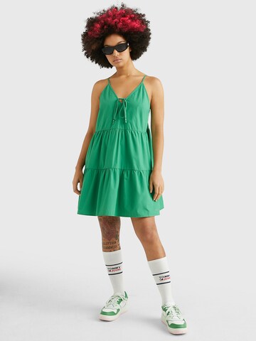 Tommy Jeans Letní šaty – zelená