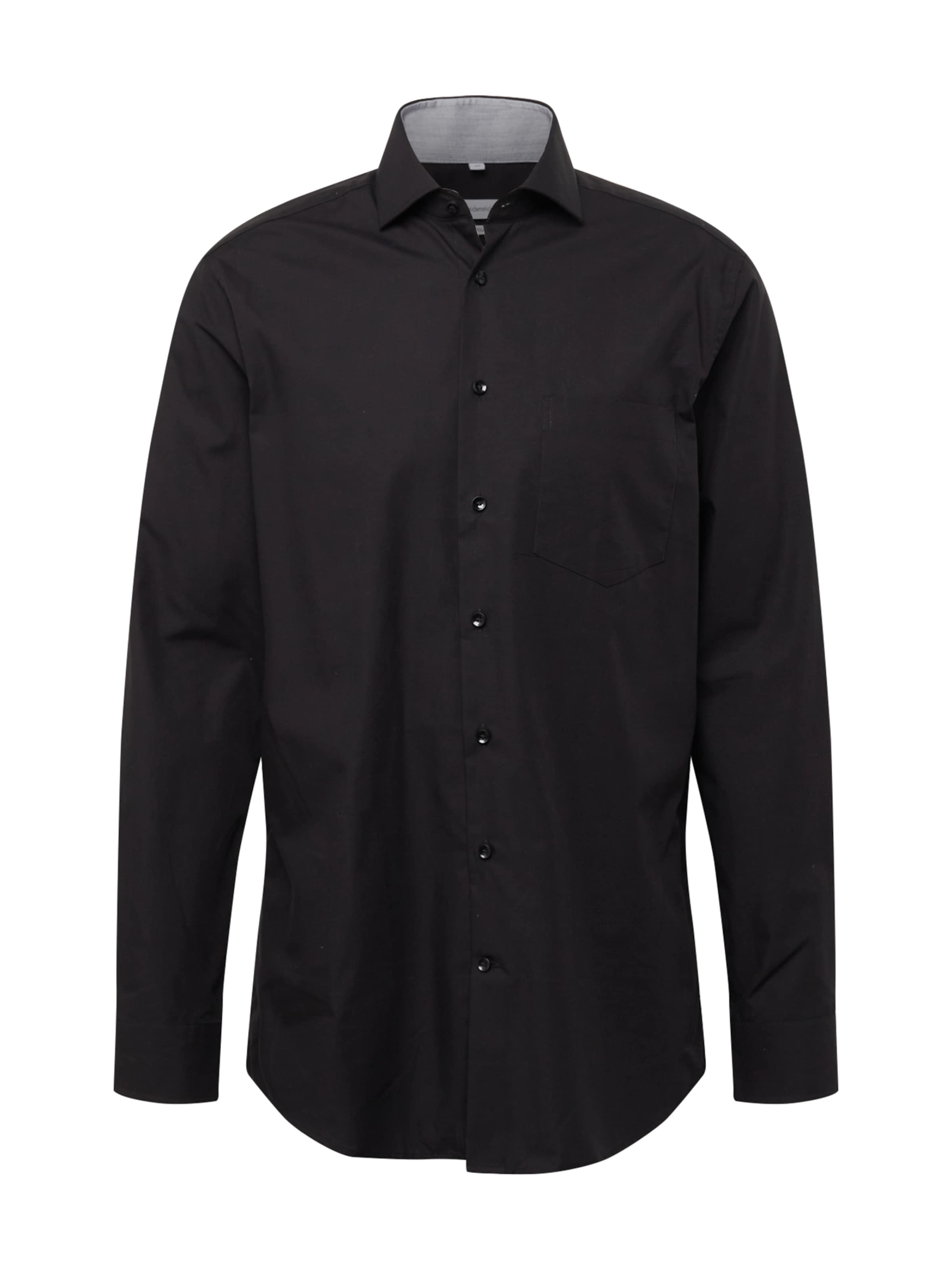 Coupe regular Chemise SEIDENSTICKER en noir : devant