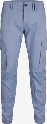 JACK & JONES Tapered Cargobroek 'Paul Flake' in Blauw: voorkant