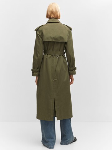 MANGO Between-Seasons Coat in Green