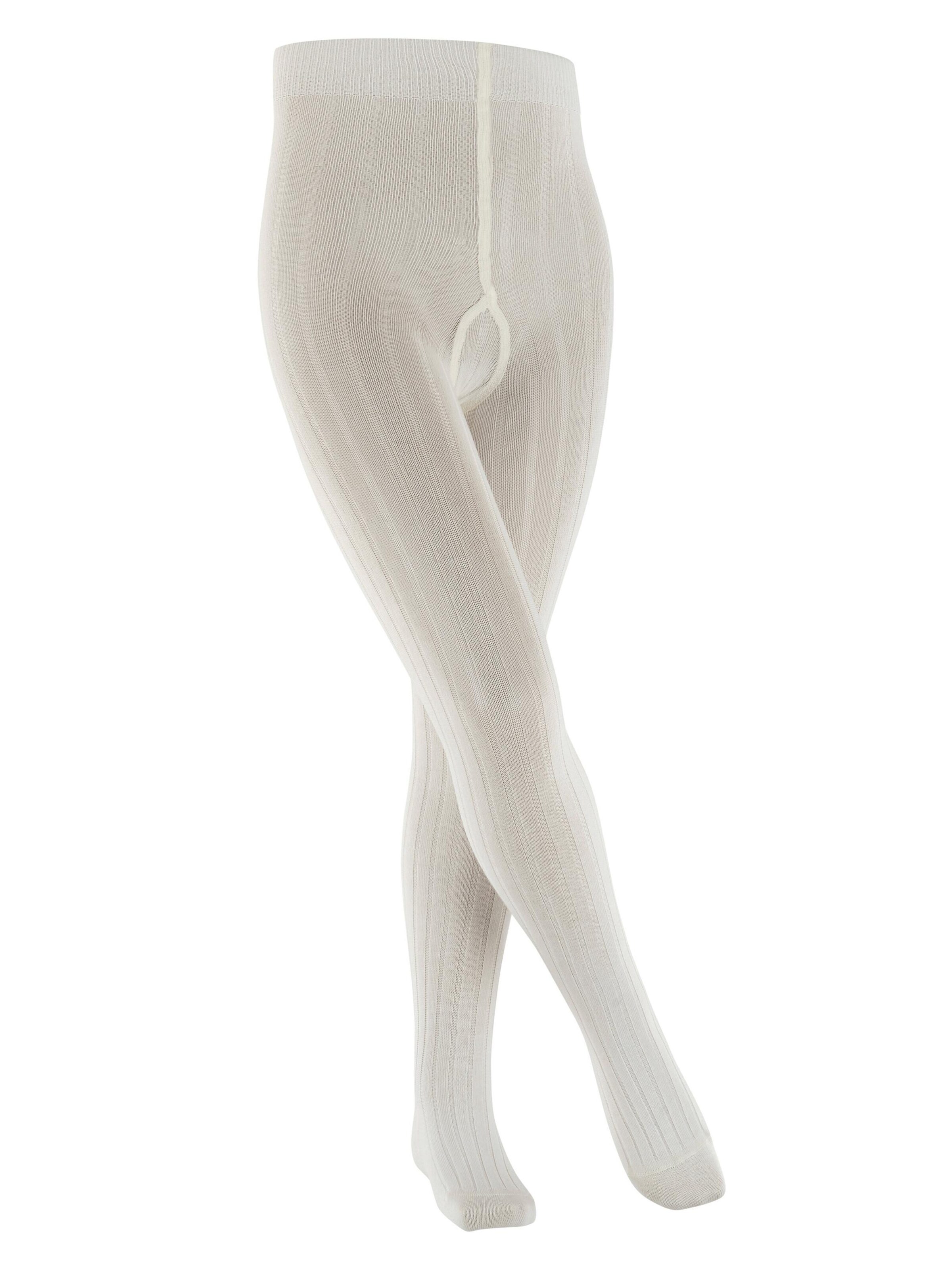 FALKE Strumpfhose 'Classic Rib'‌‌‌‌‌‌‌ in Weiß: Vorderseite
