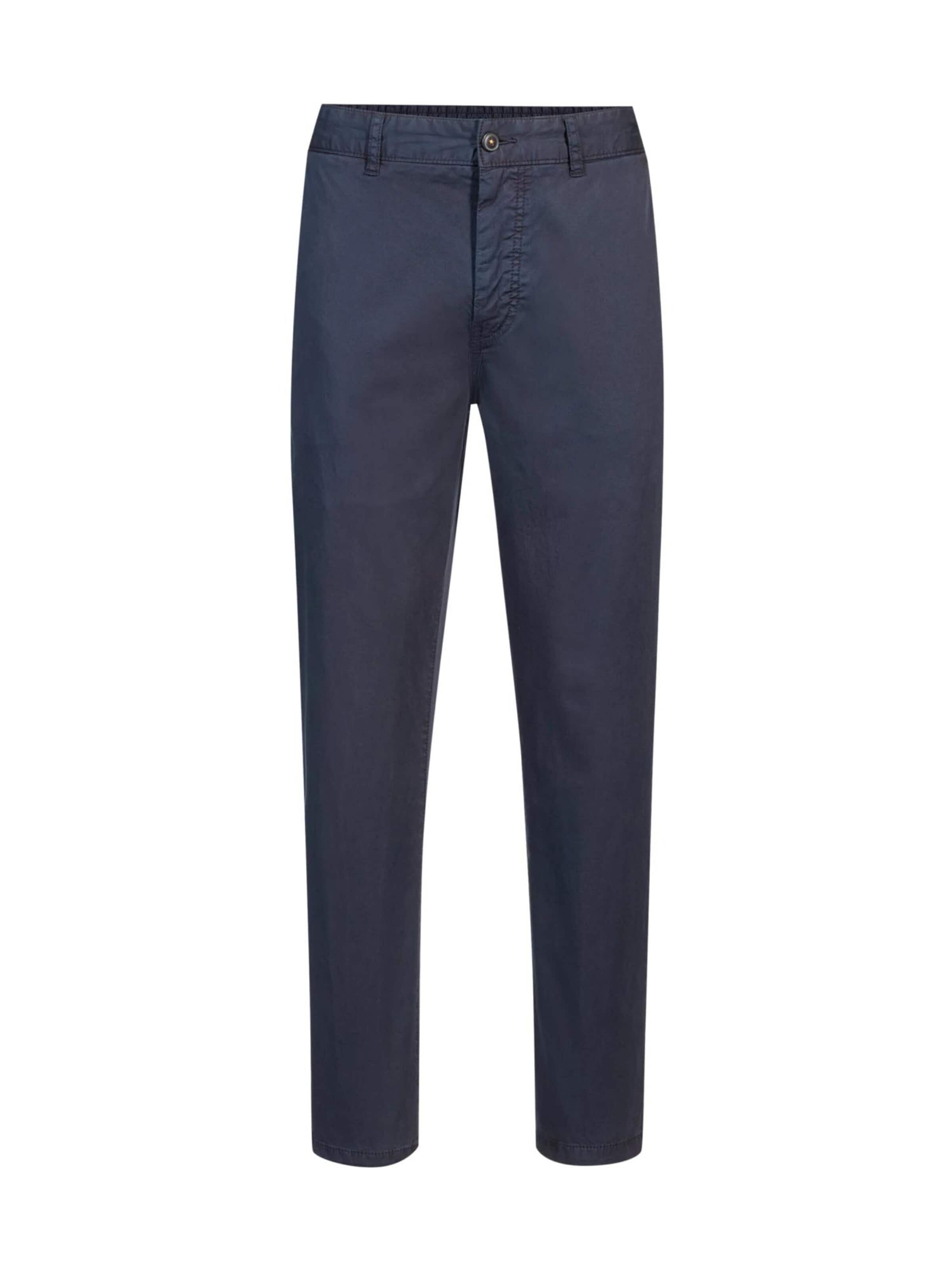 HUGO BOSS Regular Trousers in Blue: front