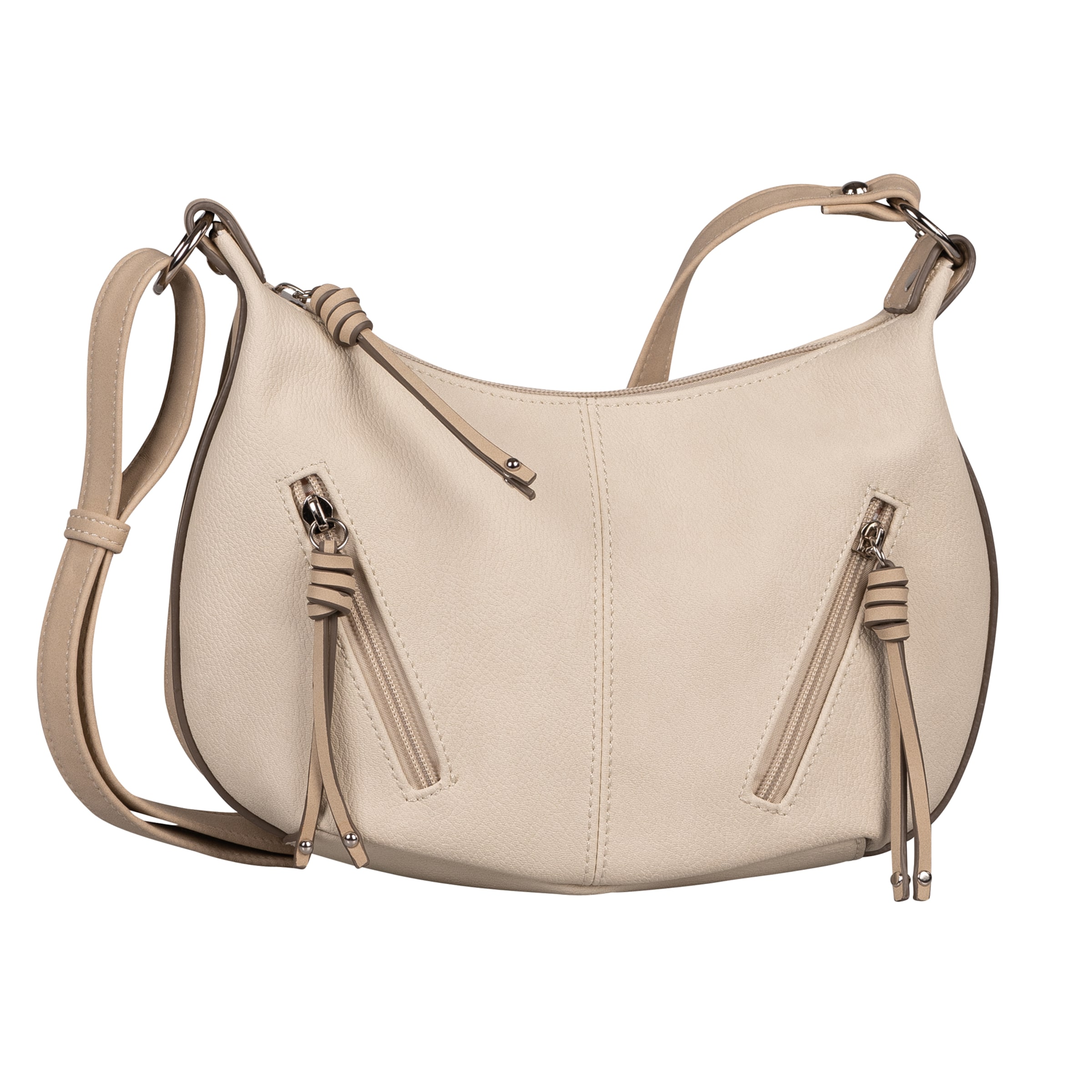 TOM TAILOR Crossbody bag 'Caia' in Beige: front