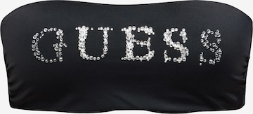 GUESS Bandeau Bikinitoppi 'VIOLET' värissä musta: etupuoli