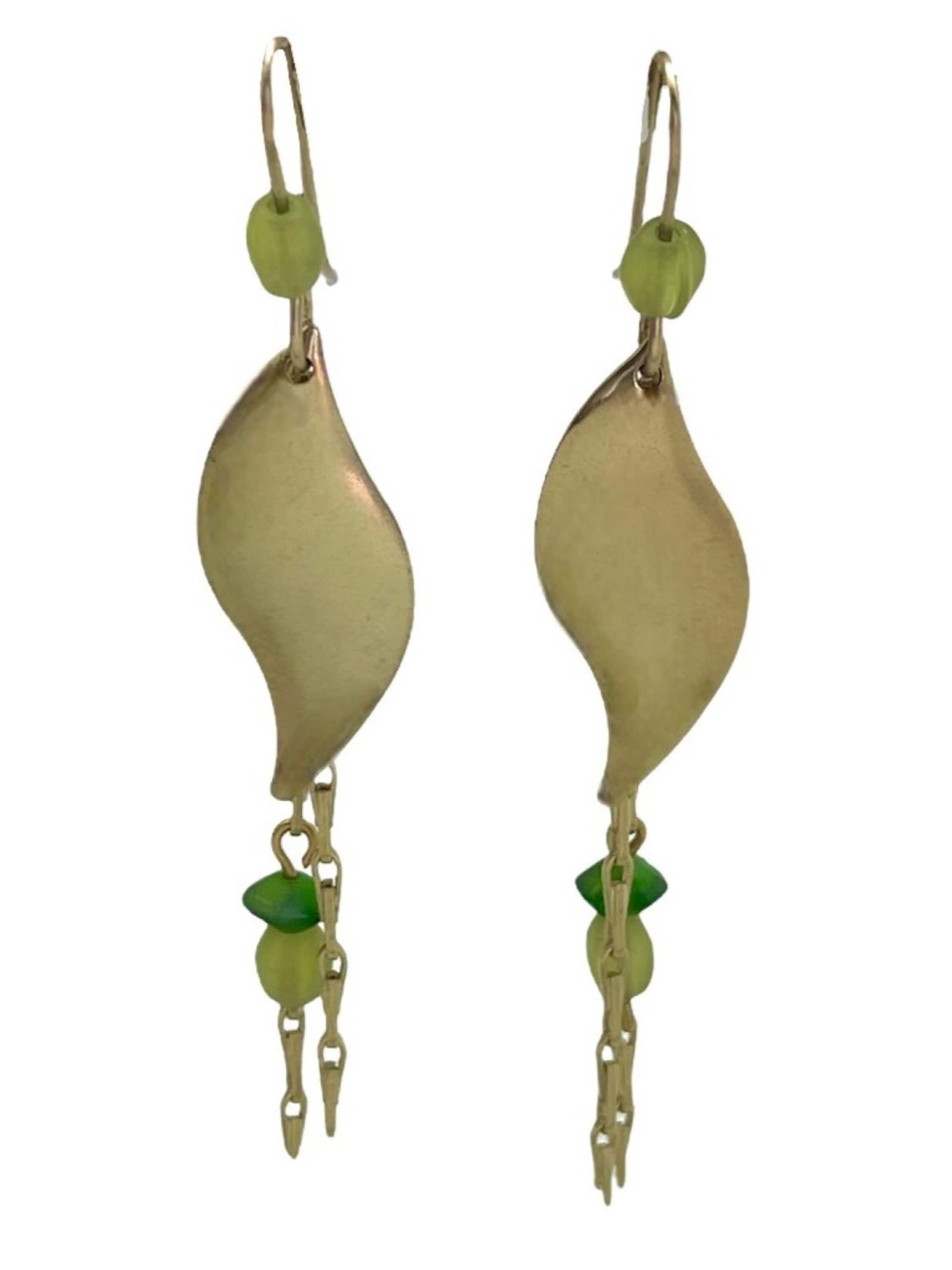 Gloria Mago - Pendientes en verde: frente
