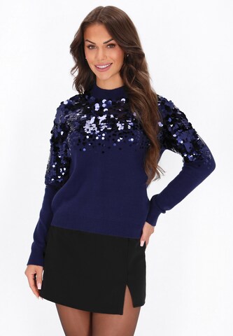 faina Trui in Blauw: voorkant