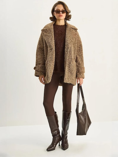 Bianco Lucci Manteau mi-saison en marron, Vue avec produit