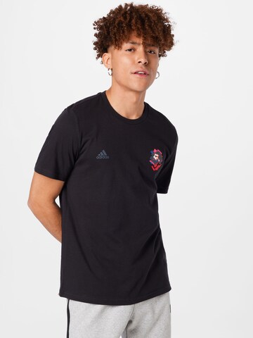 ADIDAS SPORTSWEAR Λειτουργικό μπλουζάκι σε μαύρο: μπροστά