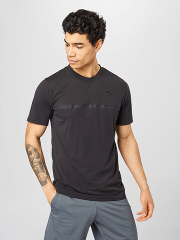 T-Shirt fonctionnel PUMA en noir : devant