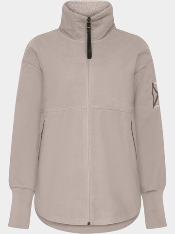 Didriksons Fleece jas 'RONJA' in Beige: voorkant