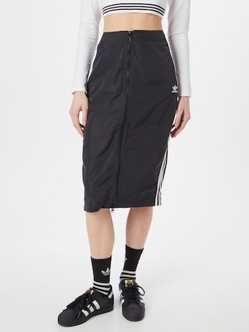 ADIDAS ORIGINALS Skirt 'Adicolor Classics Long' in Black: front