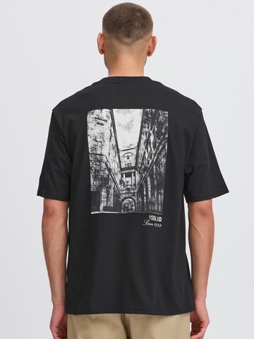 !Solid Rundhalsshirt ' SDBILOP ' in Schwarz: Vorderseite