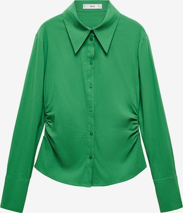 MANGO Blouse 'FRUNCI' in Groen: voorkant