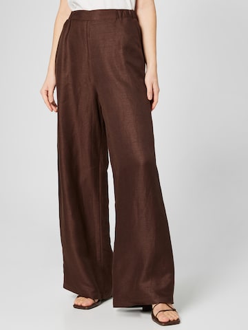 Guido Maria Kretschmer Women Wide Leg Bukser 'Luisa' i brun: forside