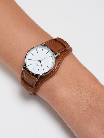 s.Oliver Analog Watch in Brown