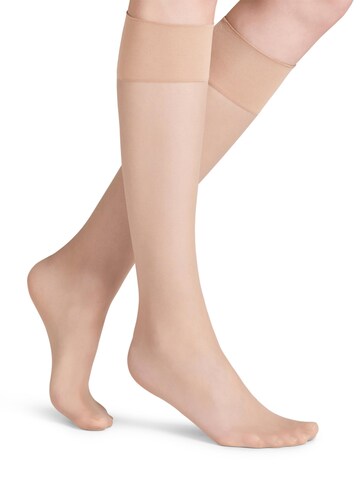 FALKE Knee High Socks 'Pure Matt' in Beige