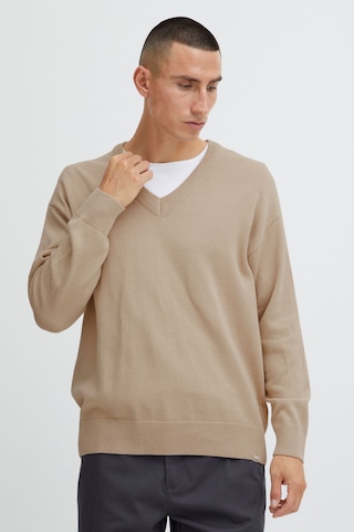 !Solid Sweater 'Durant' in Beige: front