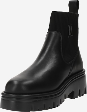 Karl Lagerfeld Ankle Boots 'KOMBAT' in Schwarz: predná strana