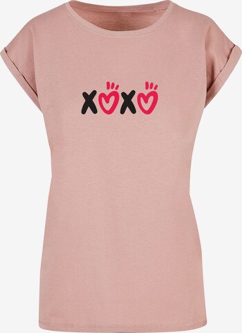 Merchcode Shirt 'Valentines Day - Xoxo' in Roze: voorkant