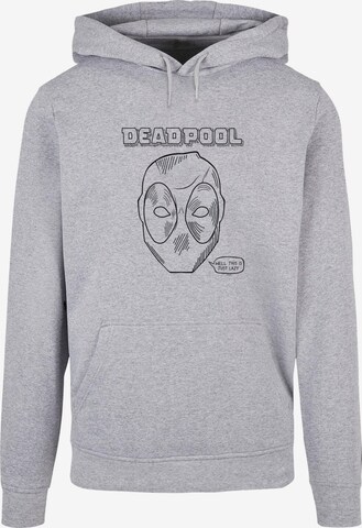 ABSOLUTE CULT Sweatshirt 'Deadpool - This Is Just Lazy' in Grau: predná strana