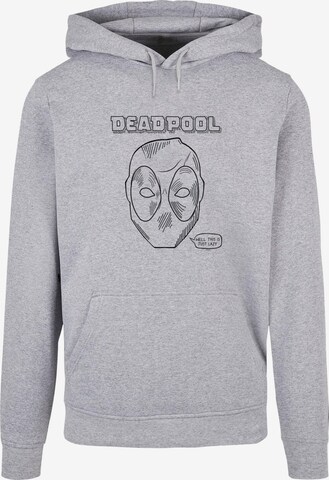 ABSOLUTE CULT Sweatshirt 'Deadpool - This Is Just Lazy' in Grey: front