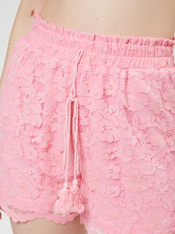 Influencer Normální Kalhoty – pink