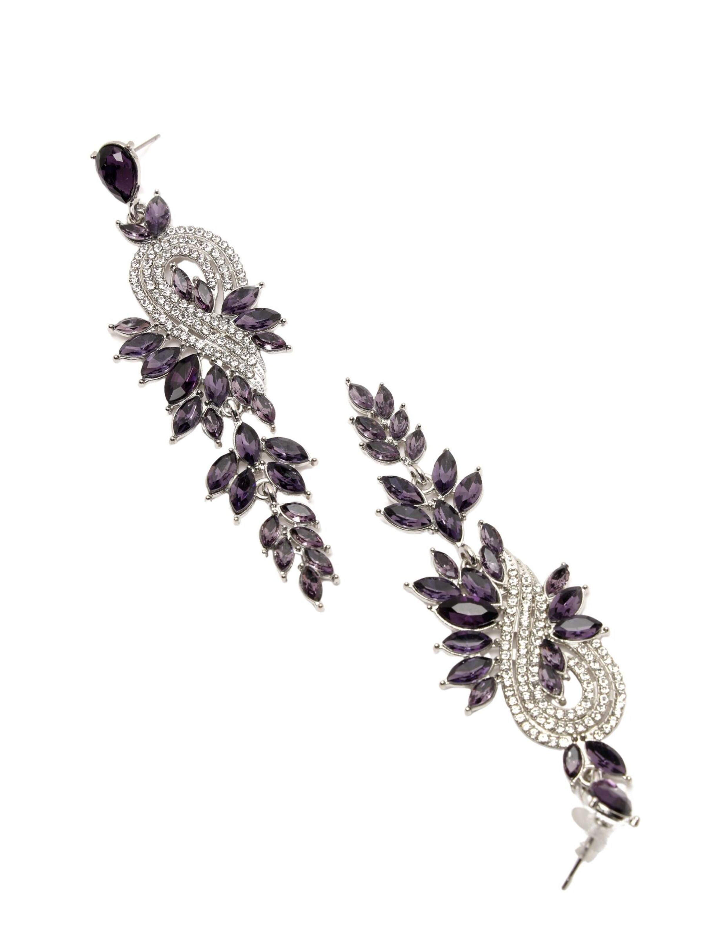 AVANT-GARDE PARIS Earrings 'Joannaa' in Purple
