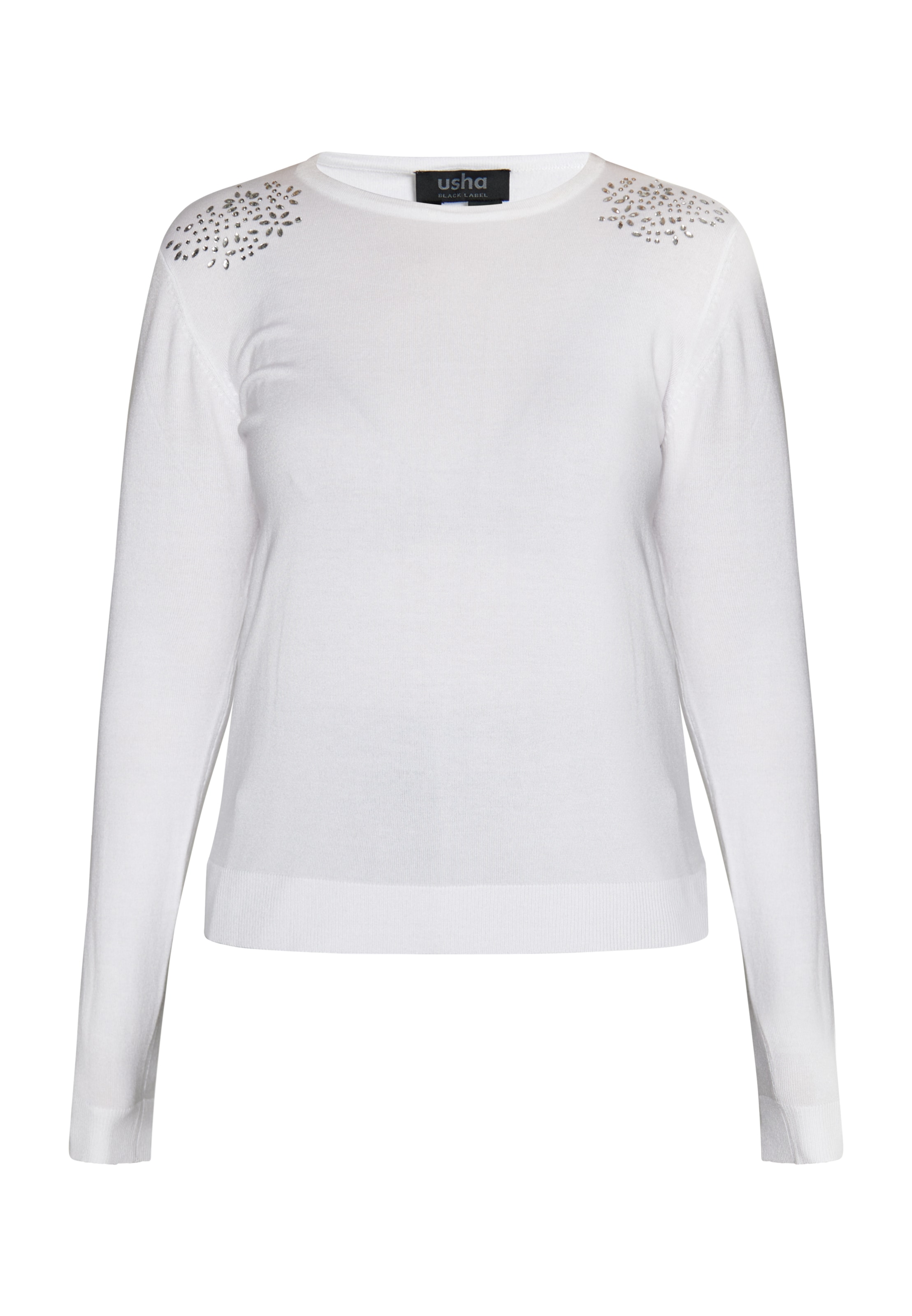 usha BLACK LABEL Свитер 'Nowles' в Белый: спереди