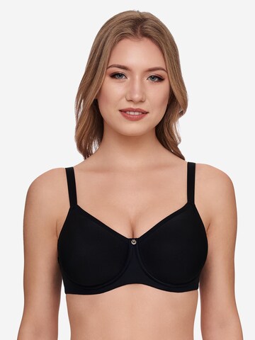 SUSA T-shirt Bra 'Catania' in Black