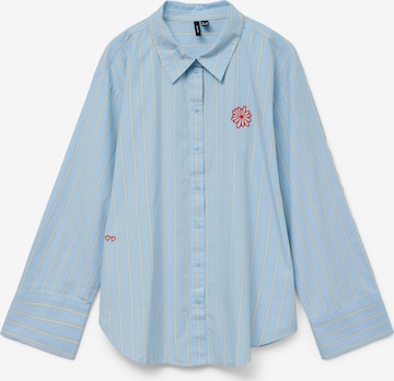 VERO MODA Blouse 'VMCHARLOTTE' in Blauw: voorkant