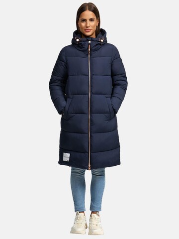 MARIKOO Winter Coat in Blue: front