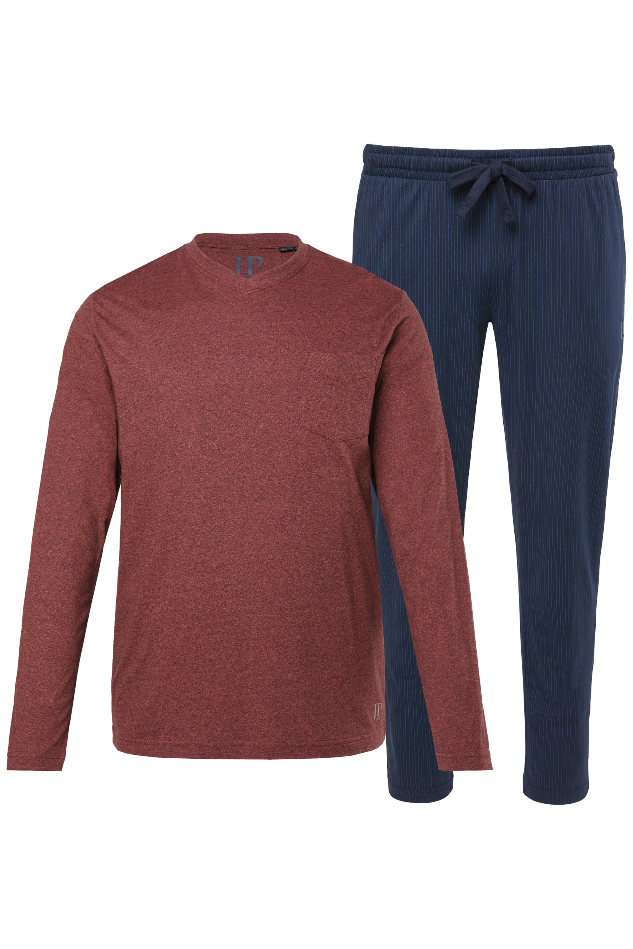 JP1880 Pyjama lang in Blauw: voorkant