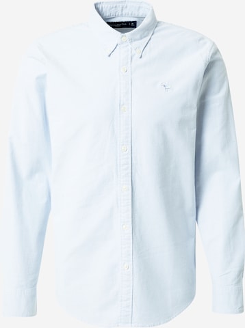 Abercrombie & Fitch - Ajuste regular Camisa de negocios en azul: frente