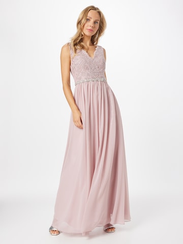 mascara Evening Dress in Pink: front