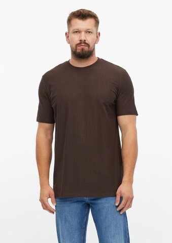 T-Shirt s.Oliver Men Tall Sizes en marron : devant