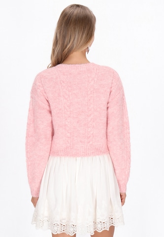 Cardigan IZIA en rose