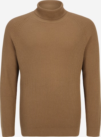 Jack & Jones Plus Sweater in Brown: front