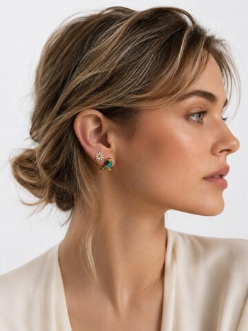 Boucles d'oreilles 'Bird and Flower' RteRme en or